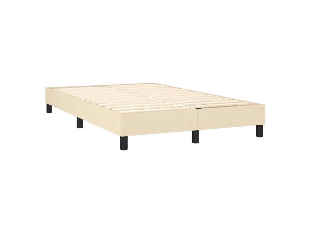 Sommier à lumière de lit avec matelas LED Crème 120x200 Tissu NEMZ21385