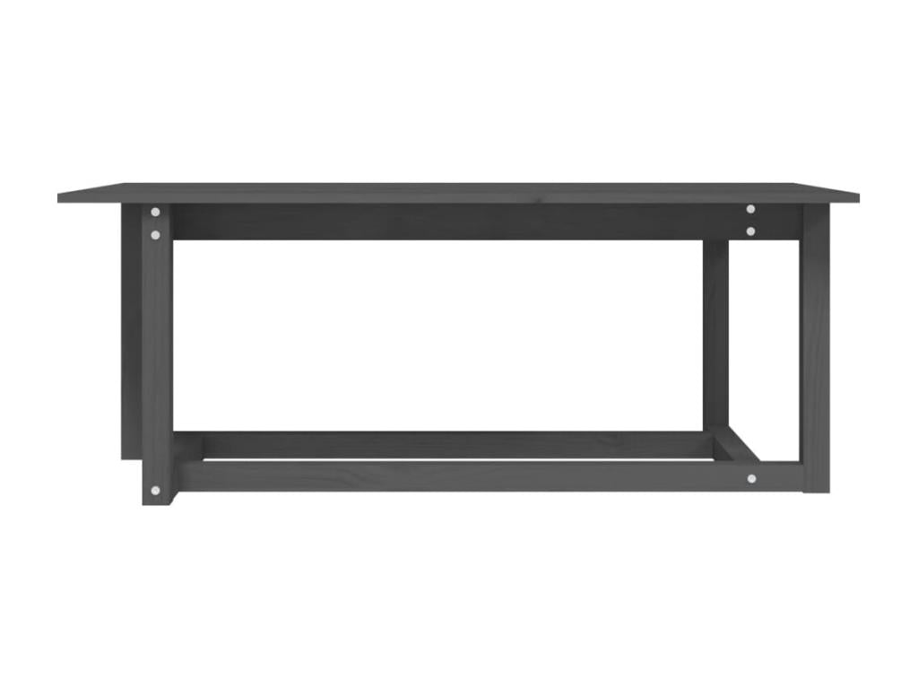 Table basse Gris 110x55x45 cm Bois massif de pin TJHA55226