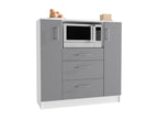 Lumenao Armoire de cuisine Tiroir Meuble bas de cuisine Micro-ondes Lumenao Blanc / Anthracite  YKKZ04041