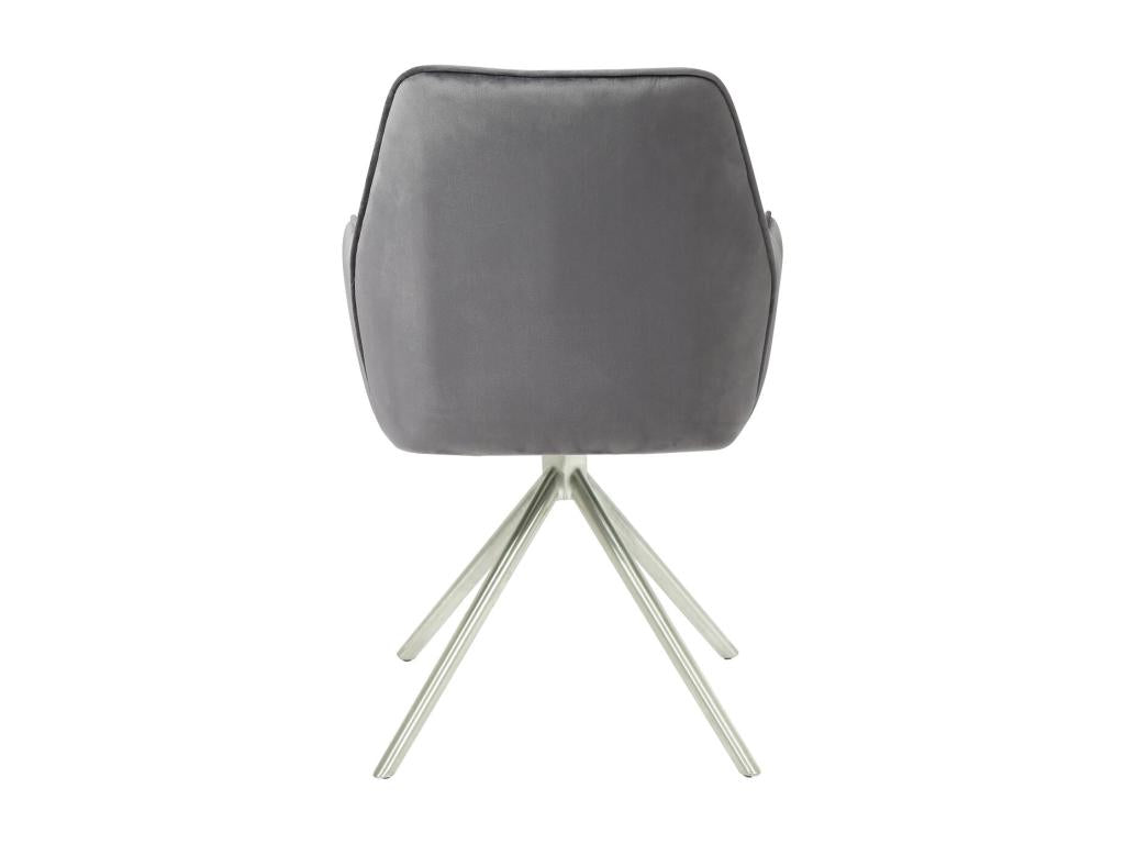 Chaise de salle à manger Zensova-G67 gris foncé inox KWVG48414