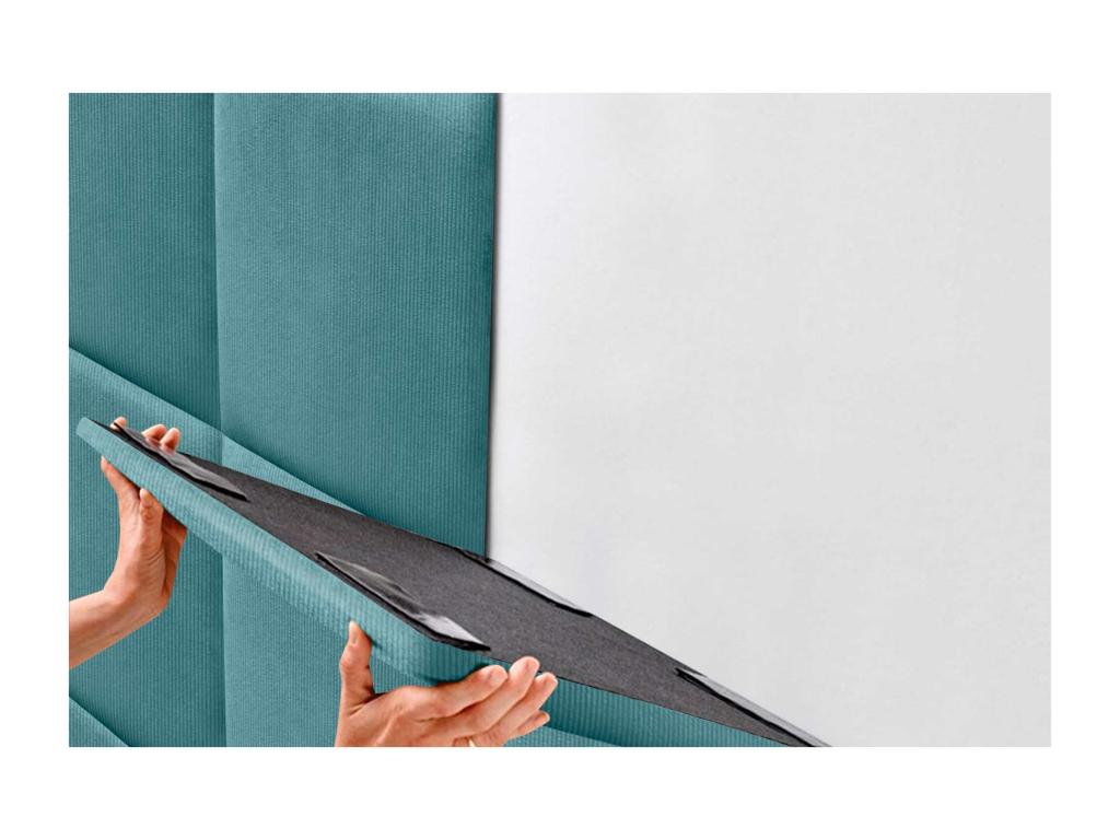 Zensova Tête de lit rembourrée en velours côtelé de qualité Zensovaérieure composée de panneaux autocollants interchangeables turquoise 150 cm JAPD73320