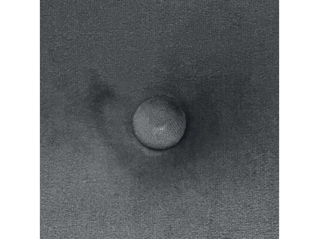 Lumenao Tête de Lit Velours Lisse avec Boutons 135x105 avec Pieds de Lit 120/135/140 - Gris Foncé LNAY67930