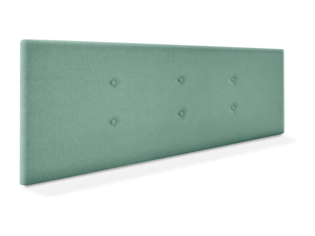 Lumenao Tête de lit en tissu Lumenao avec 2 Lumenaoées de boutons 145x50cm Lits 135/140 - Vert d'eau LWPH54361