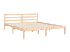 Cadre de lit avec tête de lit Zensova taille bois massif XBSU71125