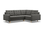 Canapé d'angle droit avec fonction couchage Zensova Gris foncé LYLN73478