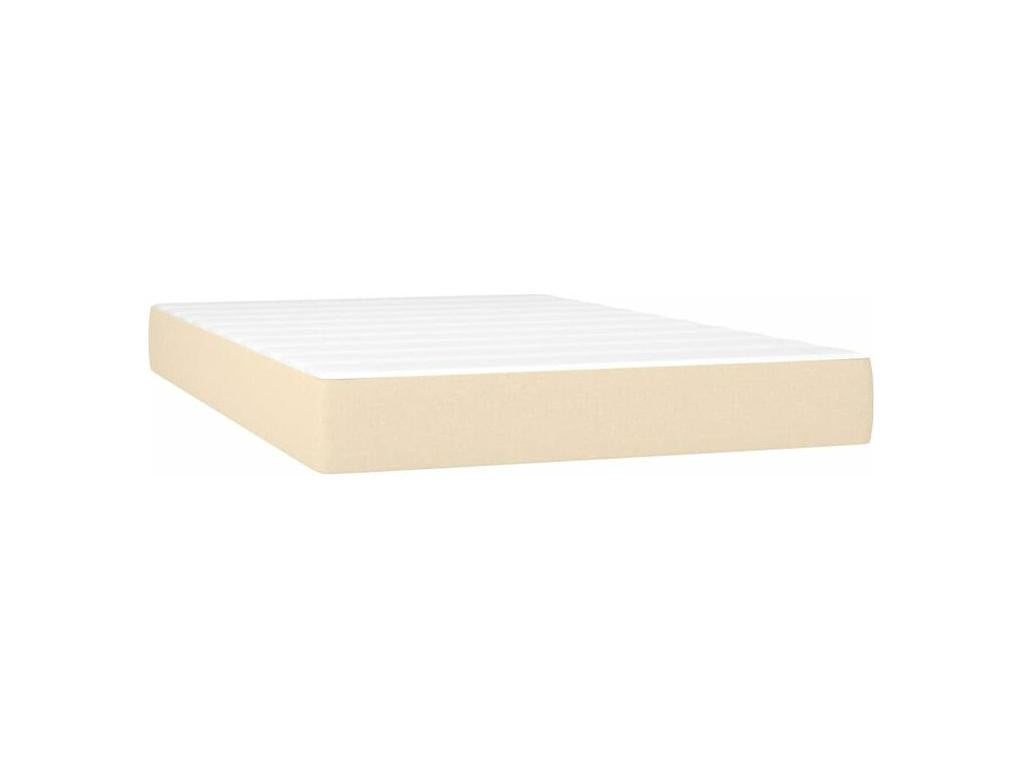 Sommier à lumière de lit avec matelas LED Crème 120x200 Tissu NEMZ21385