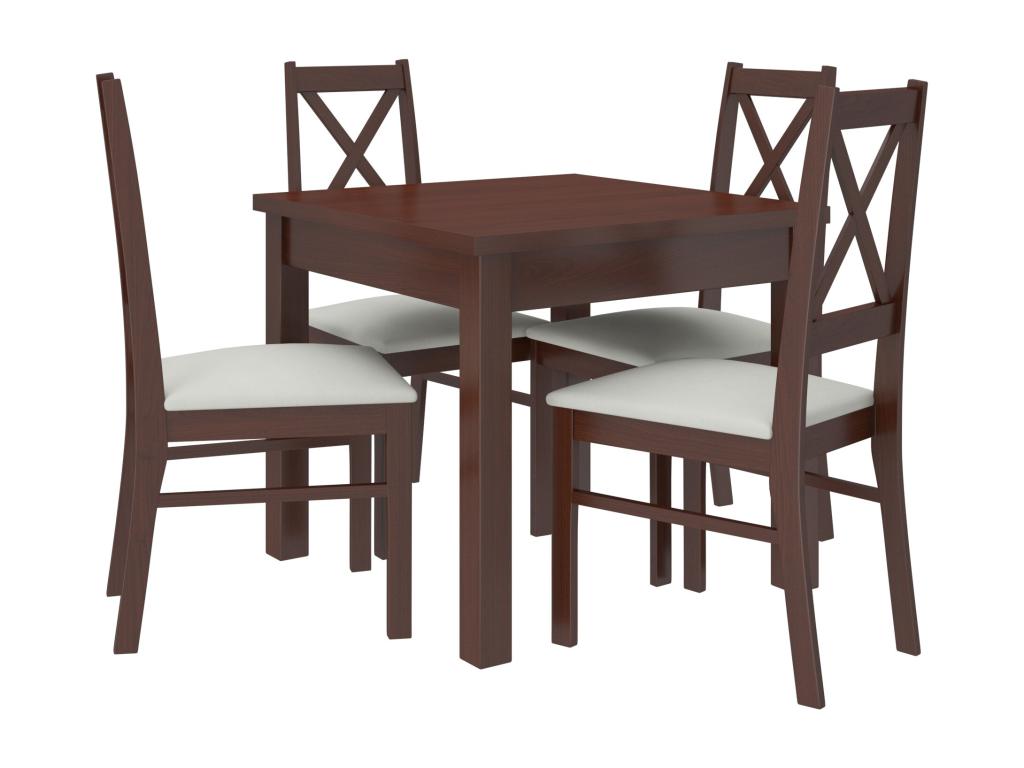 Chaise bois Noyer foncé et tissu au choix Lumenao 27132 GTAA89514