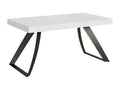 Table extensible 90x160/ 420 cm Proxy Frêne Blanc cadre Anthracite KDUT28645