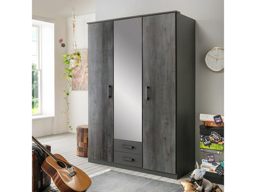Armoire meuble de rangement coloris Zensova - L- 135 x H- 199 x P- 58 cm RYSZ77820