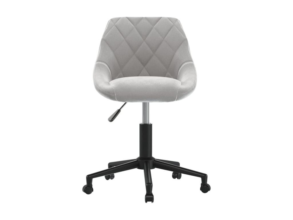 Chaise pivotante de bureau Gris clair Velours 25 TZJQ15042