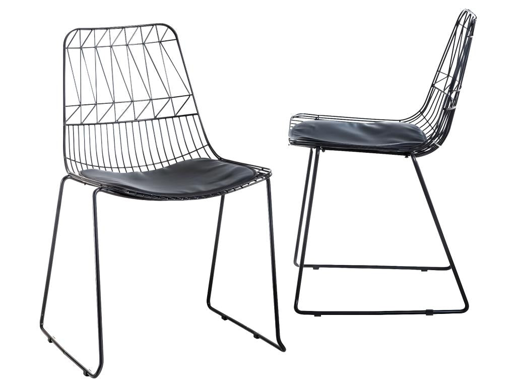 Chaise design en métal Zensova lot de 2 JMCJ97489