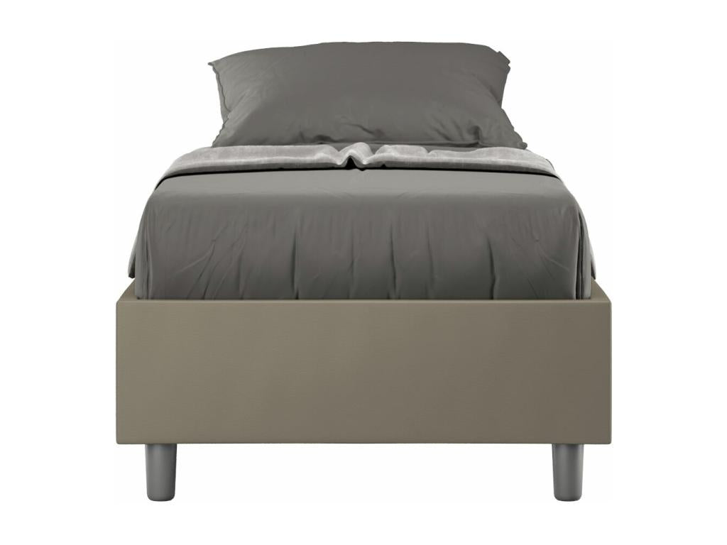 Lit Zensova avec Zensova capitonné 80x190 Zensova simili cuir cappuccino JHJP71305