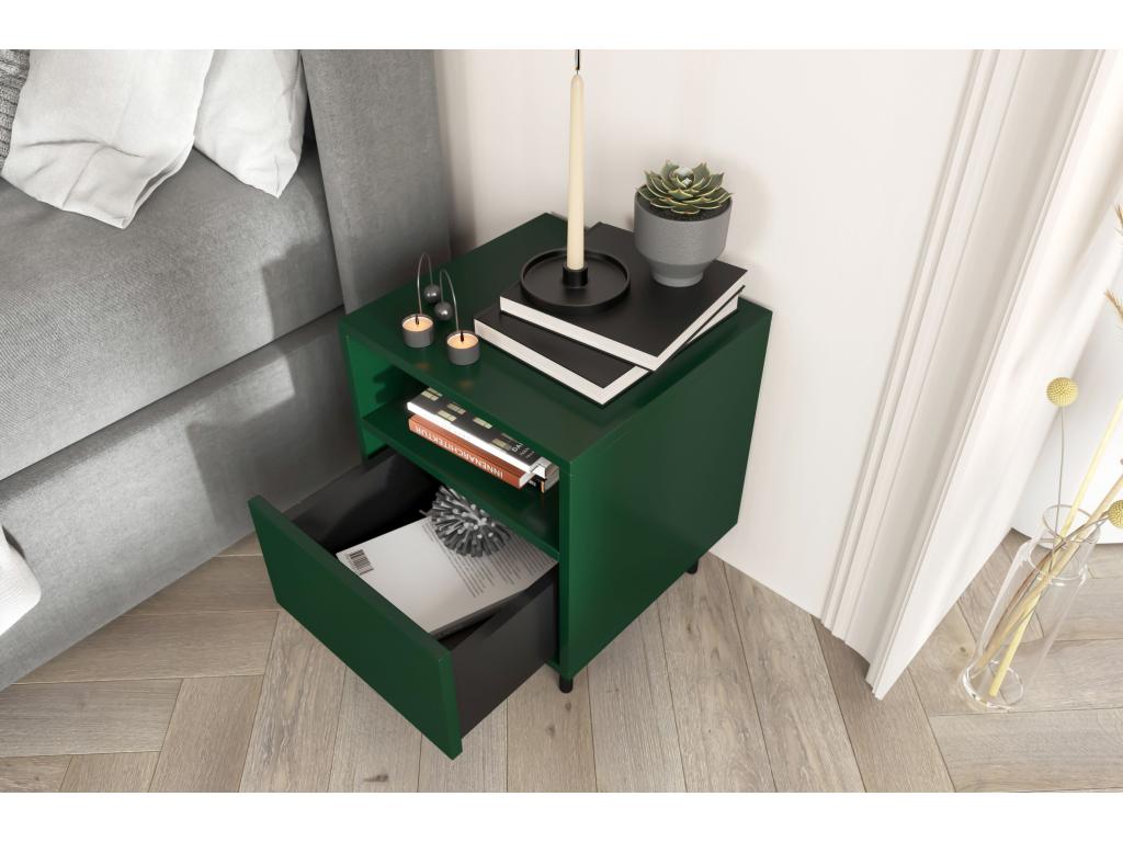 Table de chevet moderne verte Zensova / 40 cm RXKX49996